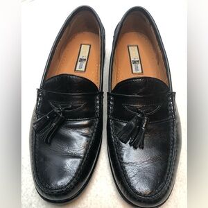French Shriner Leather Soft Flex Mens Tassel Loafer Dress/Casual shoe sz 10-1/2m
